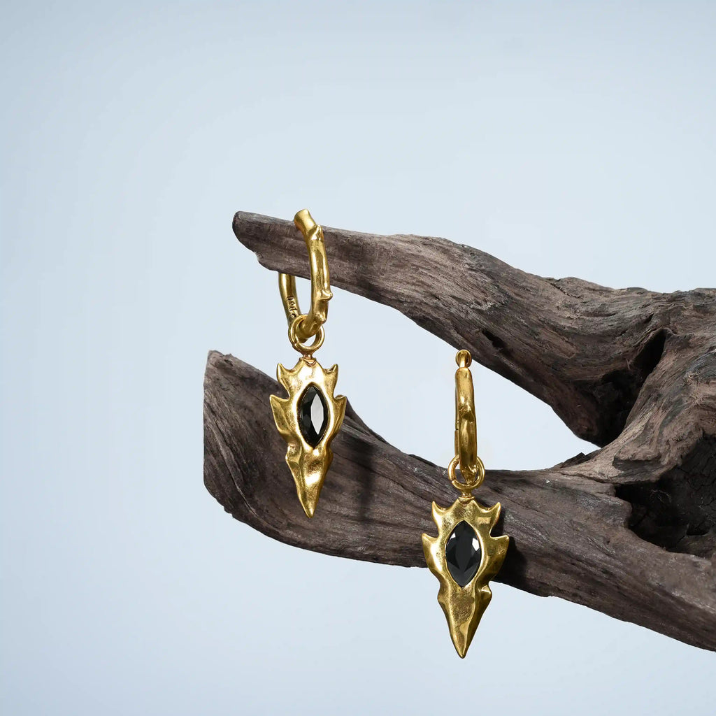 KNAPPED STONE EARRINGS