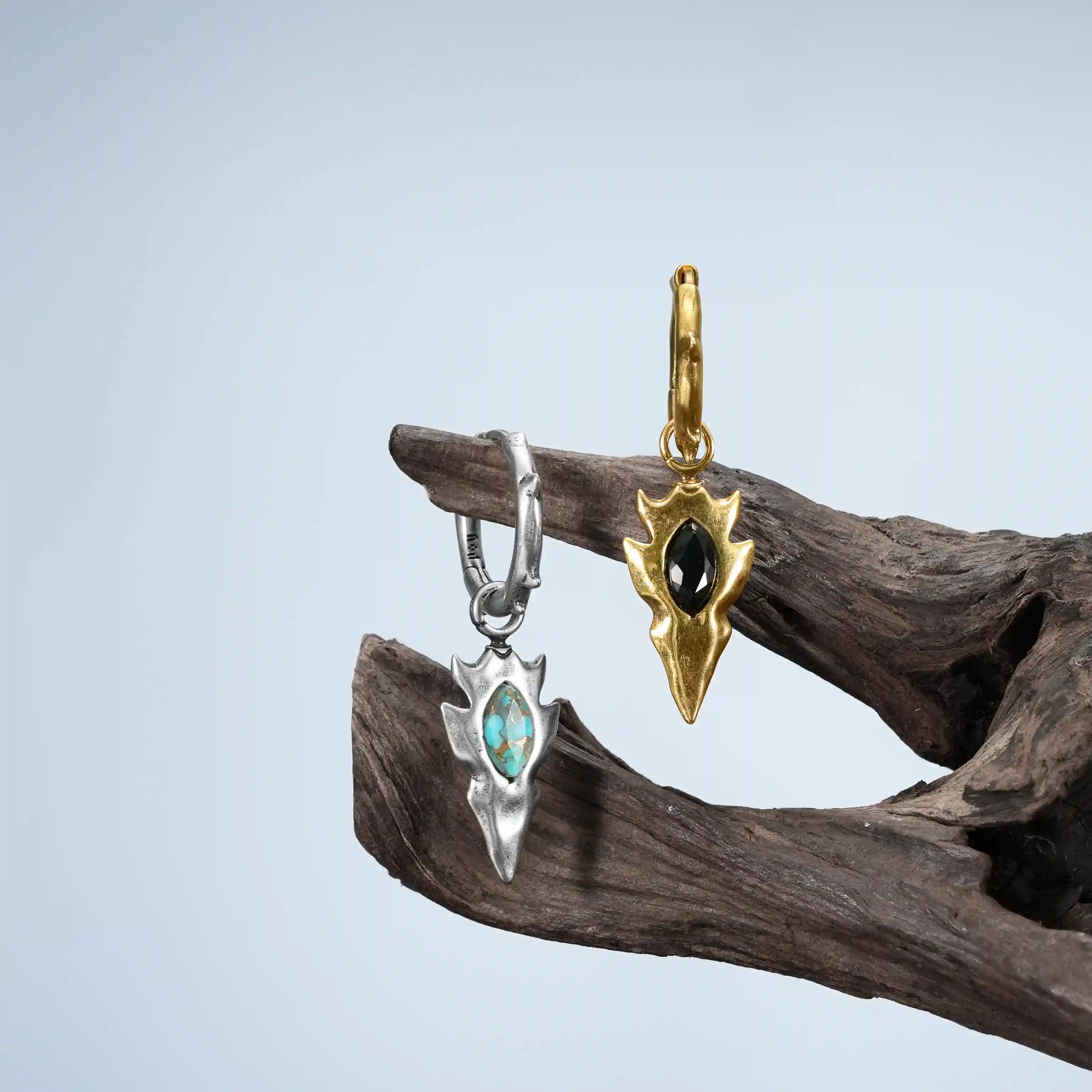KNAPPED STONE EARRINGS
