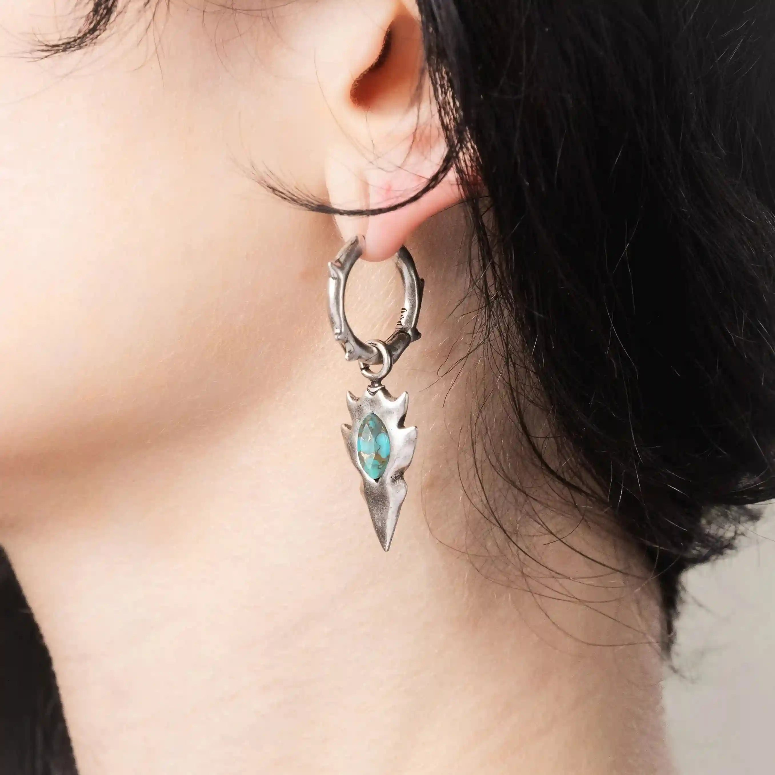 KNAPPED STONE EARRINGS